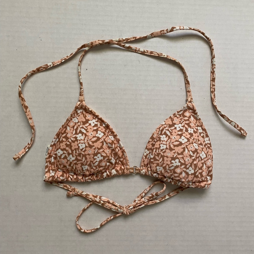 AERIE floral string bikini top